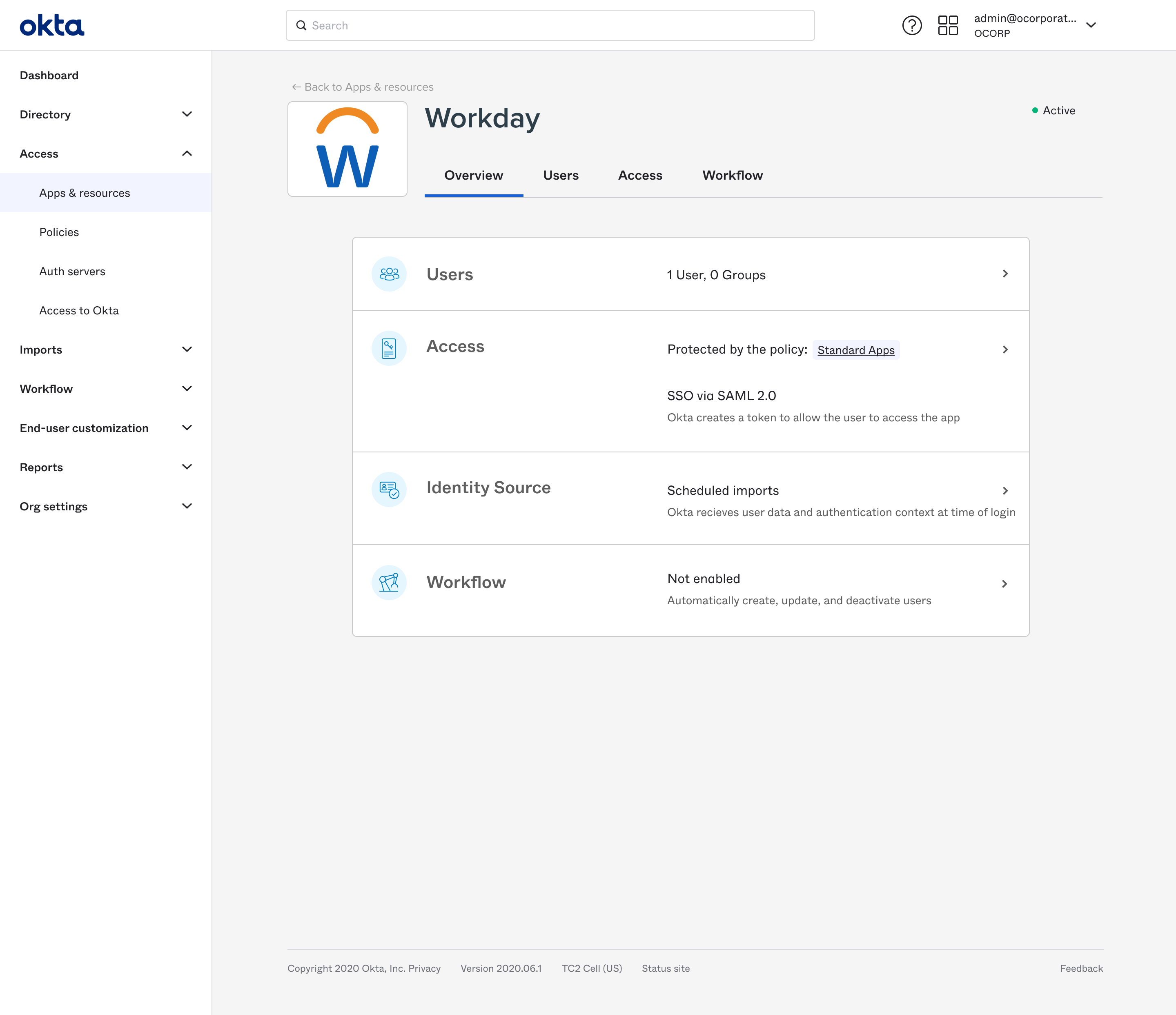 Overview screen for a cloud HR record system.